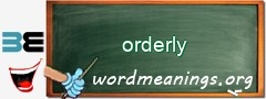 WordMeaning blackboard for orderly